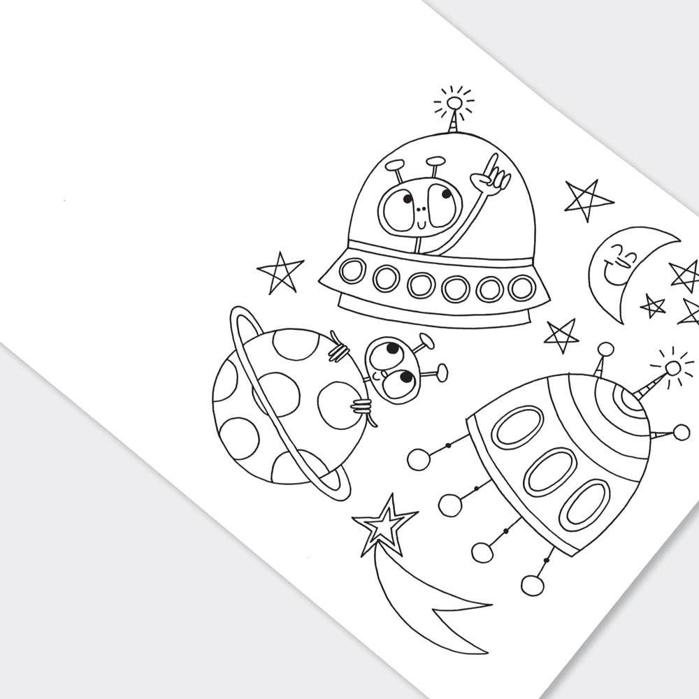 Children's 'To the Moon' Space Colouring Book