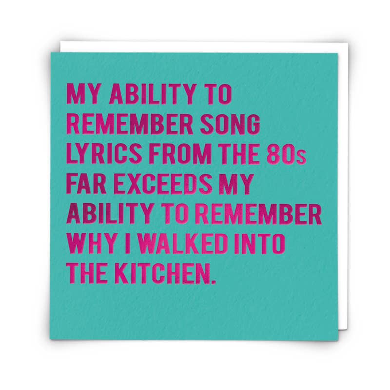 Song Lyrics Greeting Card