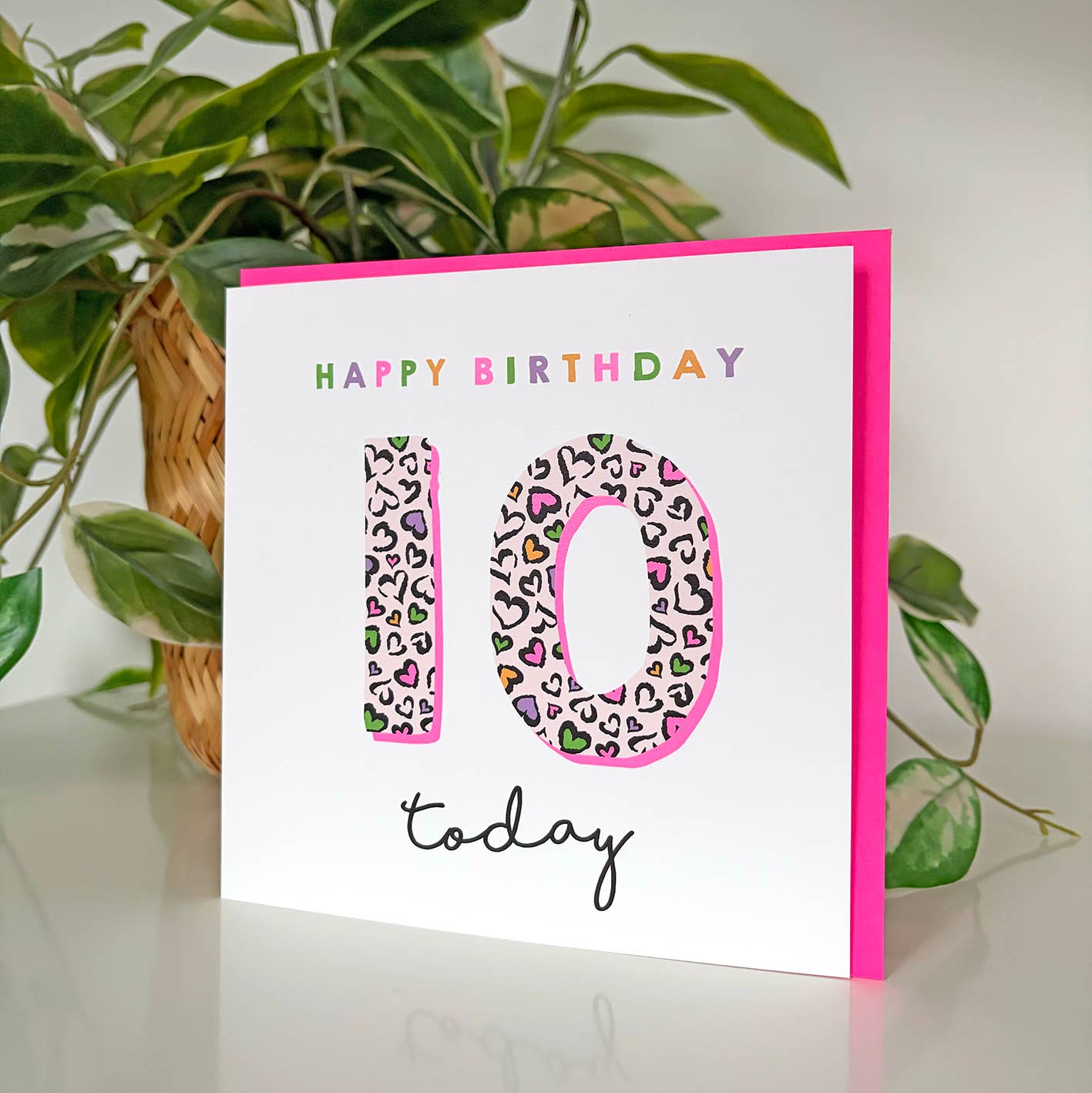 Leopard Love 10th Birthday Card