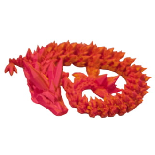 Two-Tone Red Gold 3D Printed Dragon in Egg