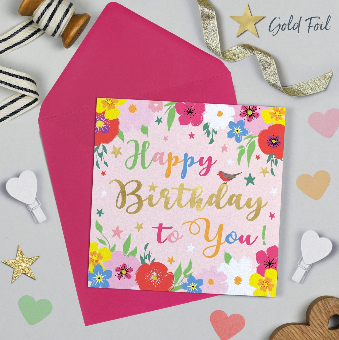 Superstar Birthday Rainbow Card