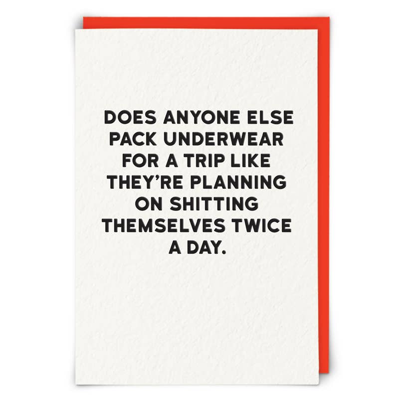 Underwear Rude Greeting Card