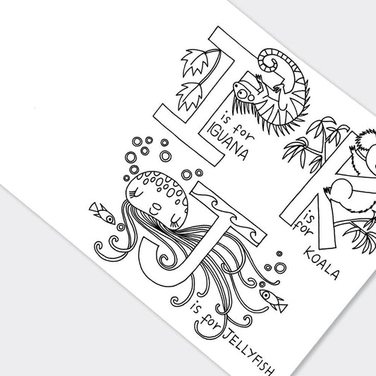 Children's Alphabet Colouring Book