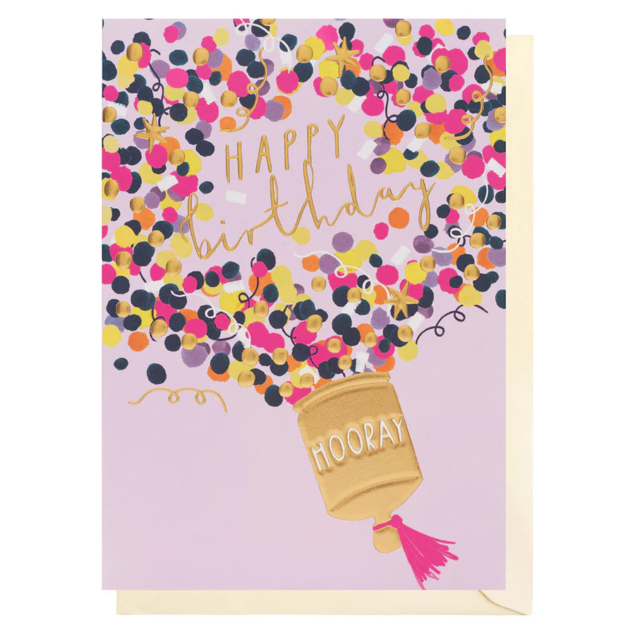 Happy Birthday Female Popper Greeting Card