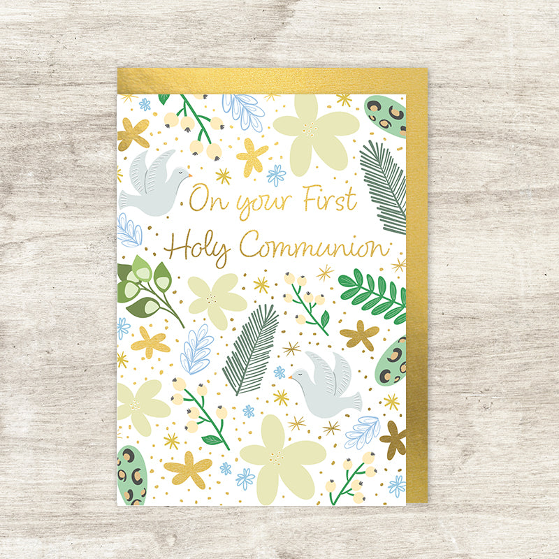 On your First Holy Communion Beautiful Nature Card
