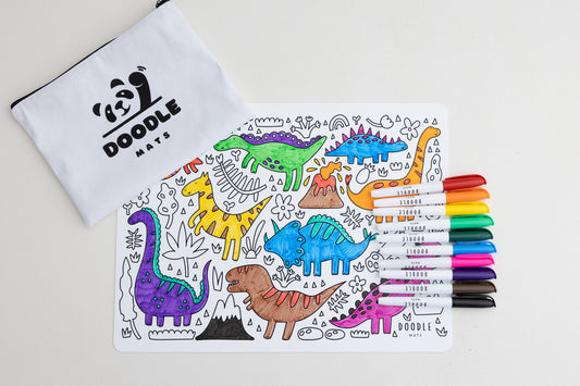 Dino Doodle Mat - Reusable Colouring Mat