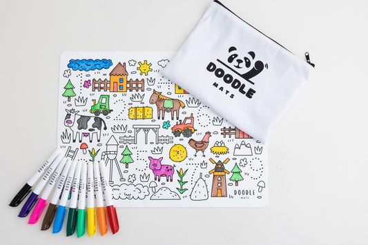 Farm 123 Doodle Mat - Reusable Colouring Mat