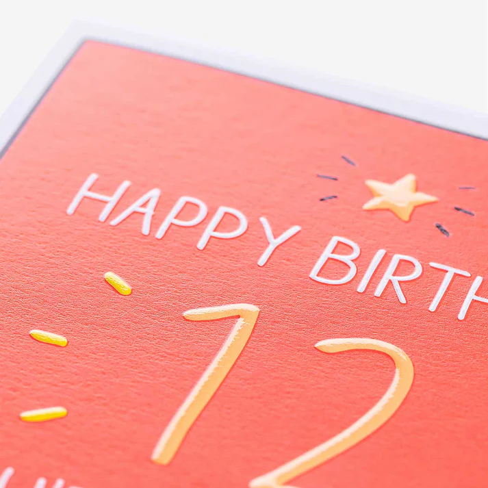 Happy Birthday card with number 72 on a pink background
