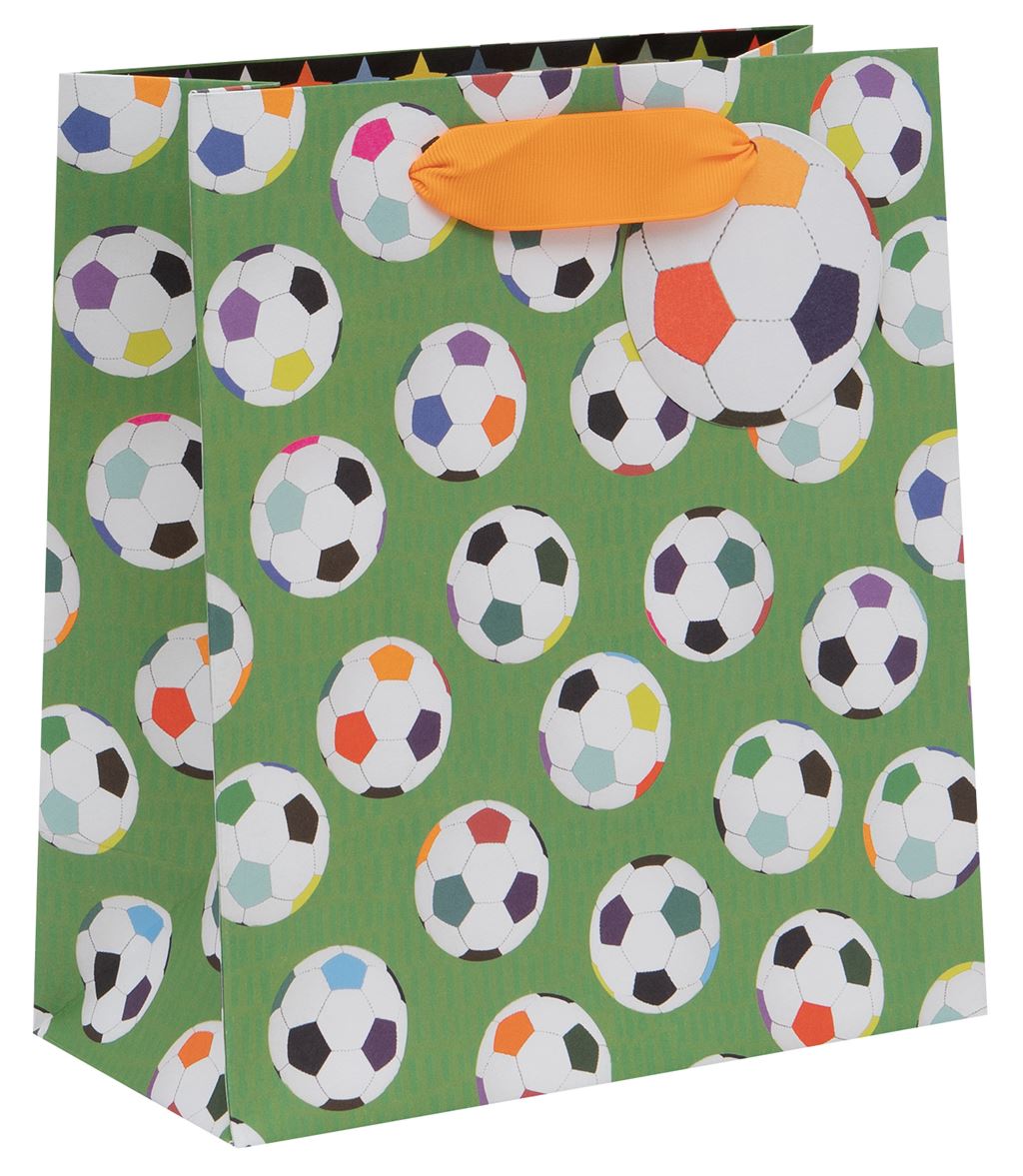 Medium Gift Bag with Footballs