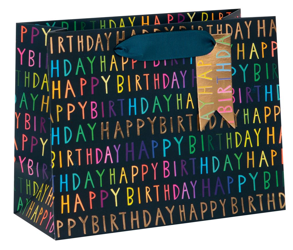 Medium Stylish Happy Birthday Gift Bag