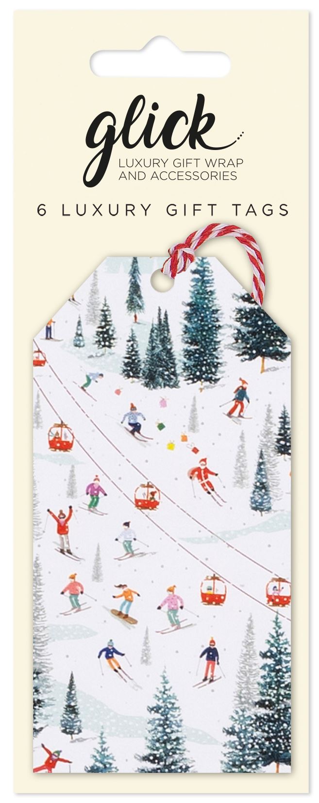 Christmas on the Piste - Pack of 6 Gift Tags