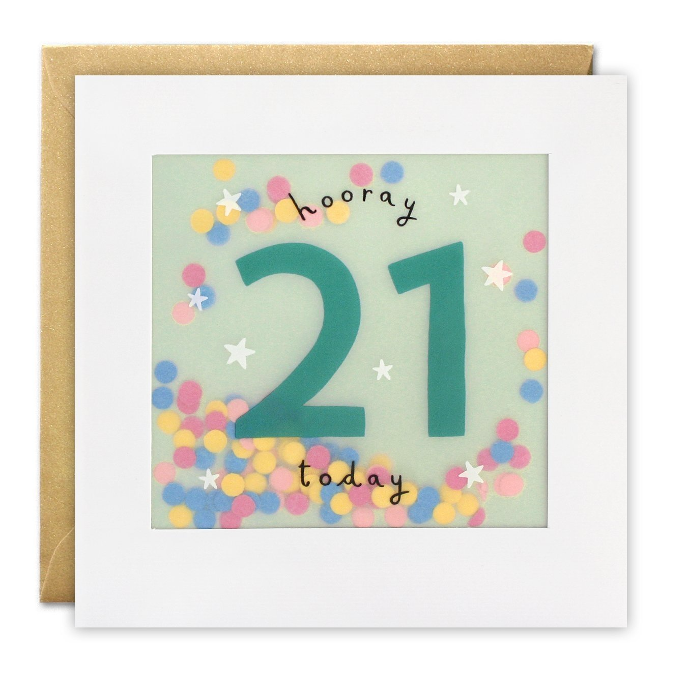 Age 21 Paper Shakies Card