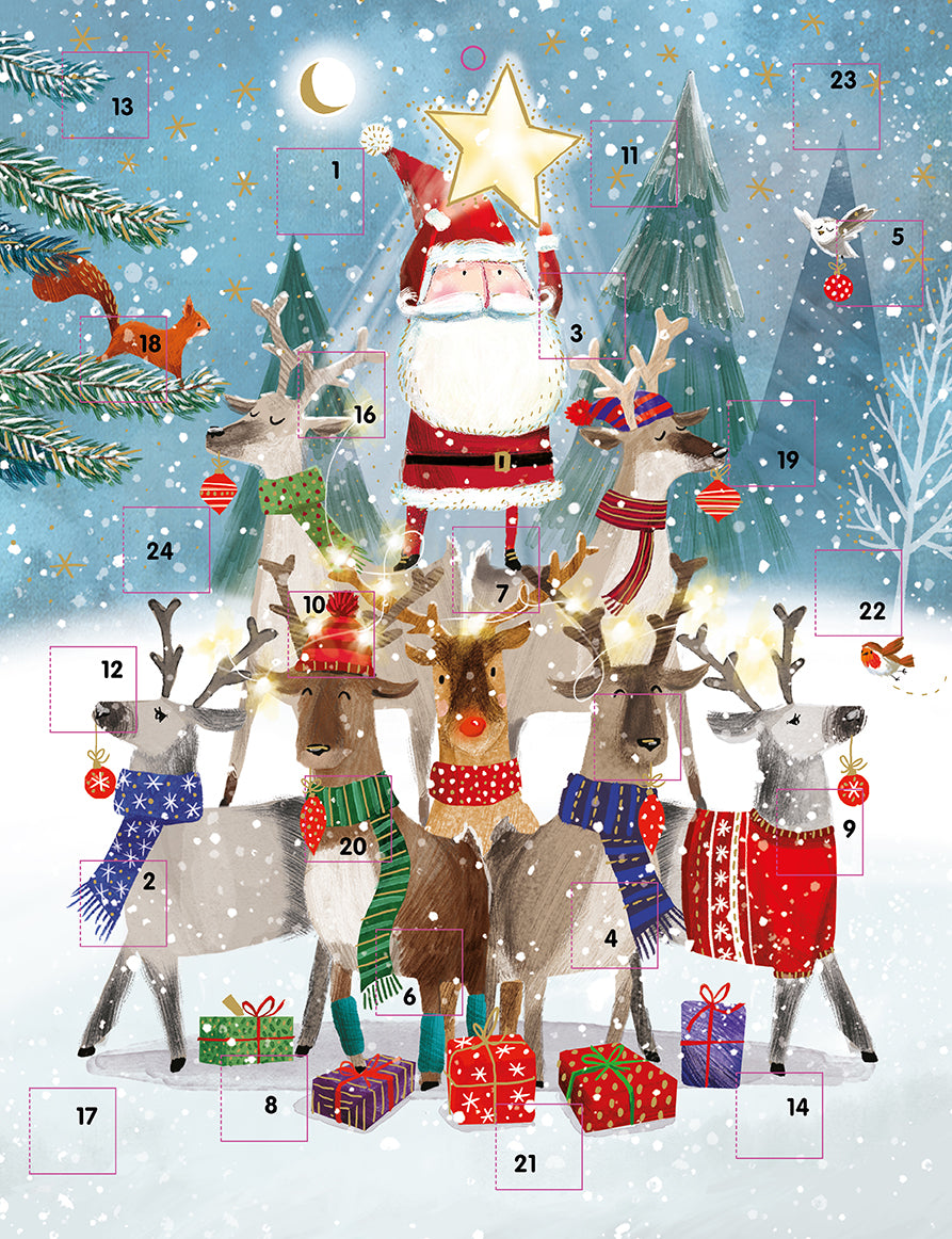 Santa's Helpers Advent Calendar Card