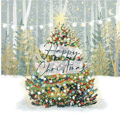Pack of 6 Charity Christmas Cards - GLOWING IN THE FOREST