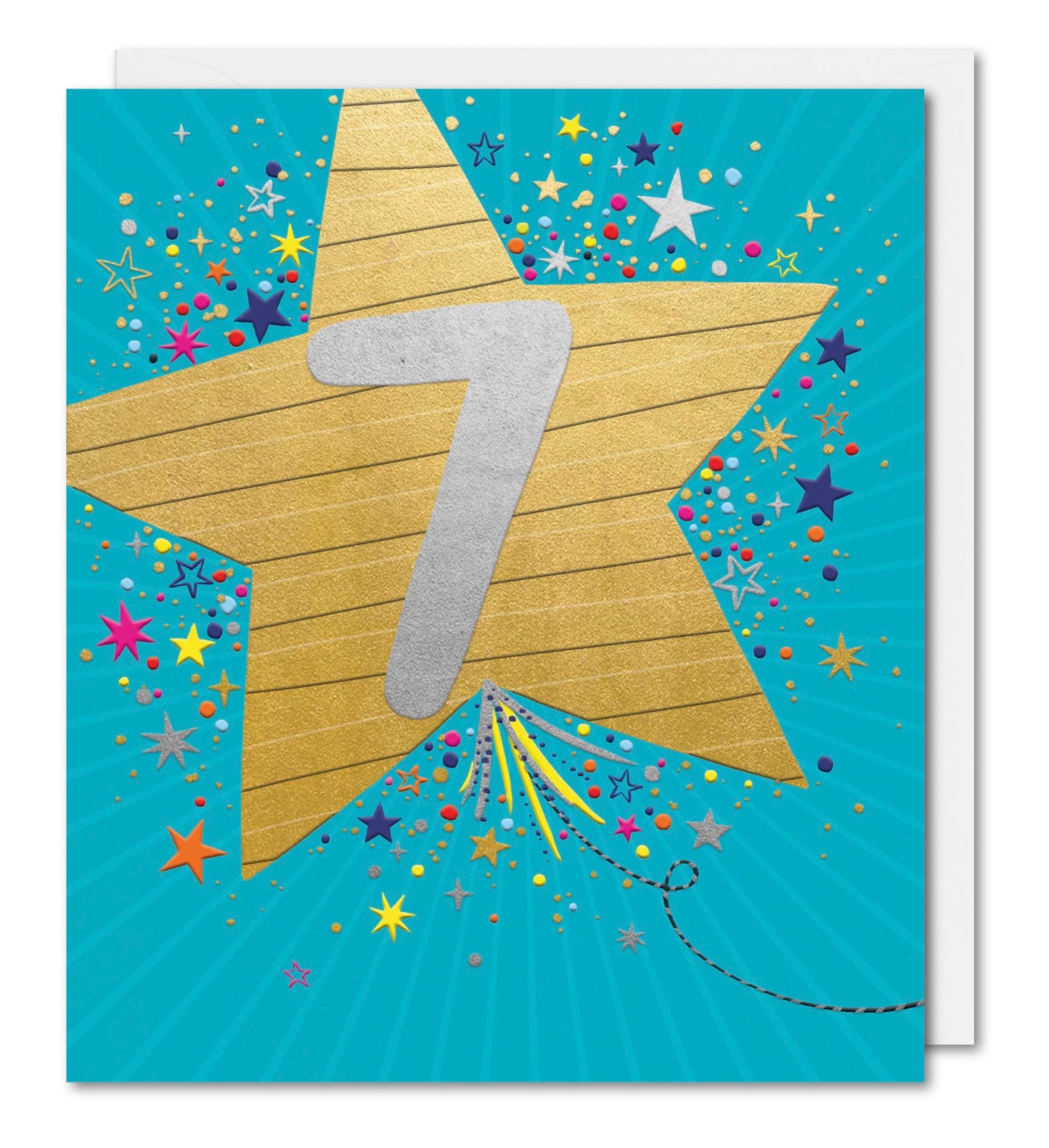 7th Birthday Card with Star
