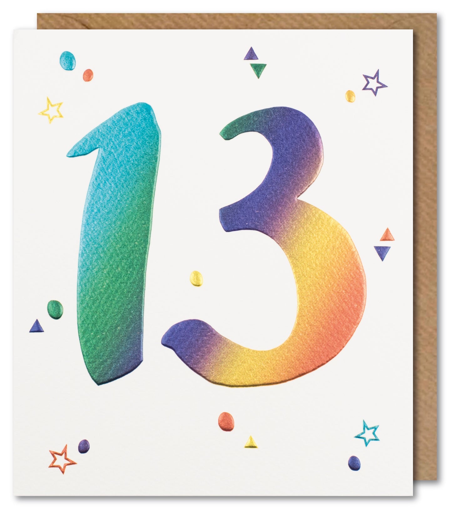 Age 13 Bright Birthday Card