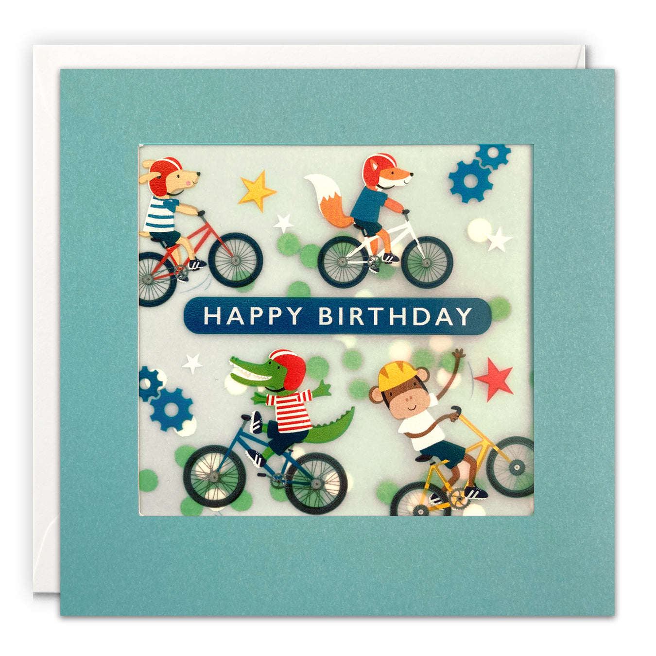 Happy Birthday Animals on Bikes Birthday Card