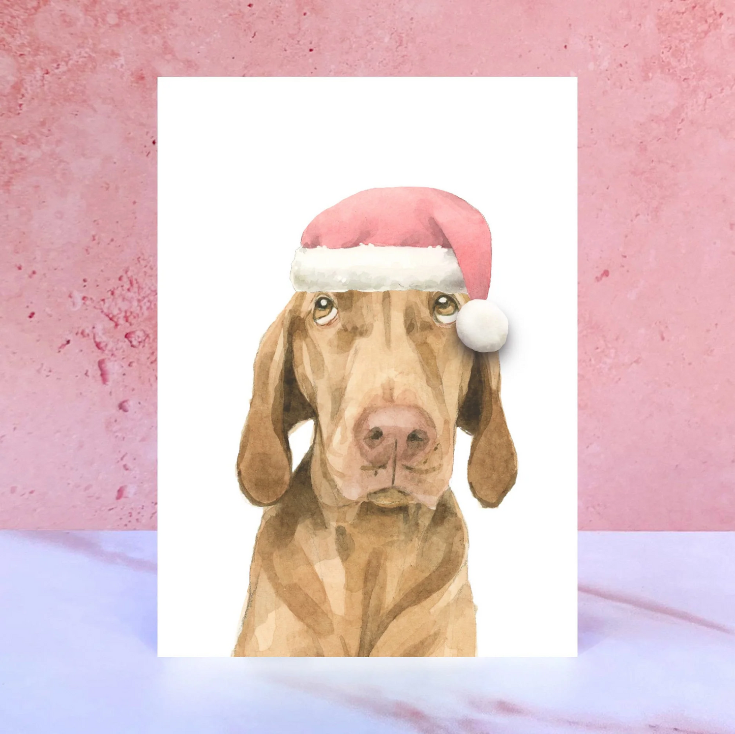 Visla Christmas Hat Greeting Card