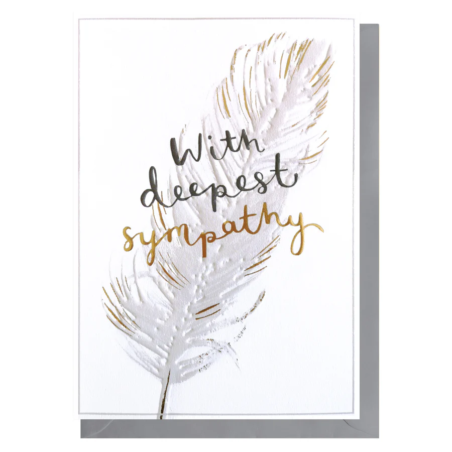 Deepest Sympathy Feather Greeting Card