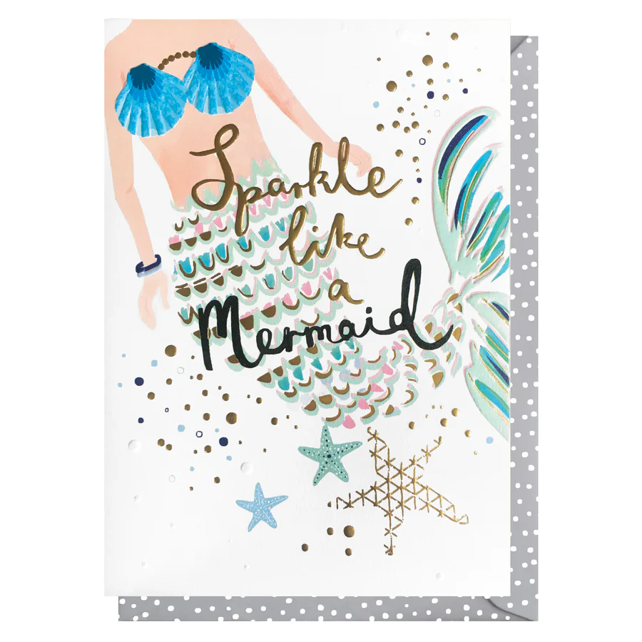 Sparkle Like a Mermaid Birthday Card