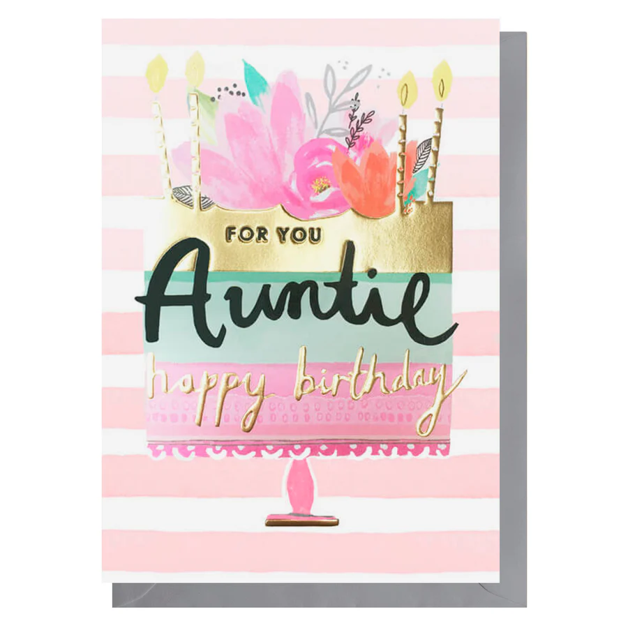 For You Auntie - Happy Birthday Card