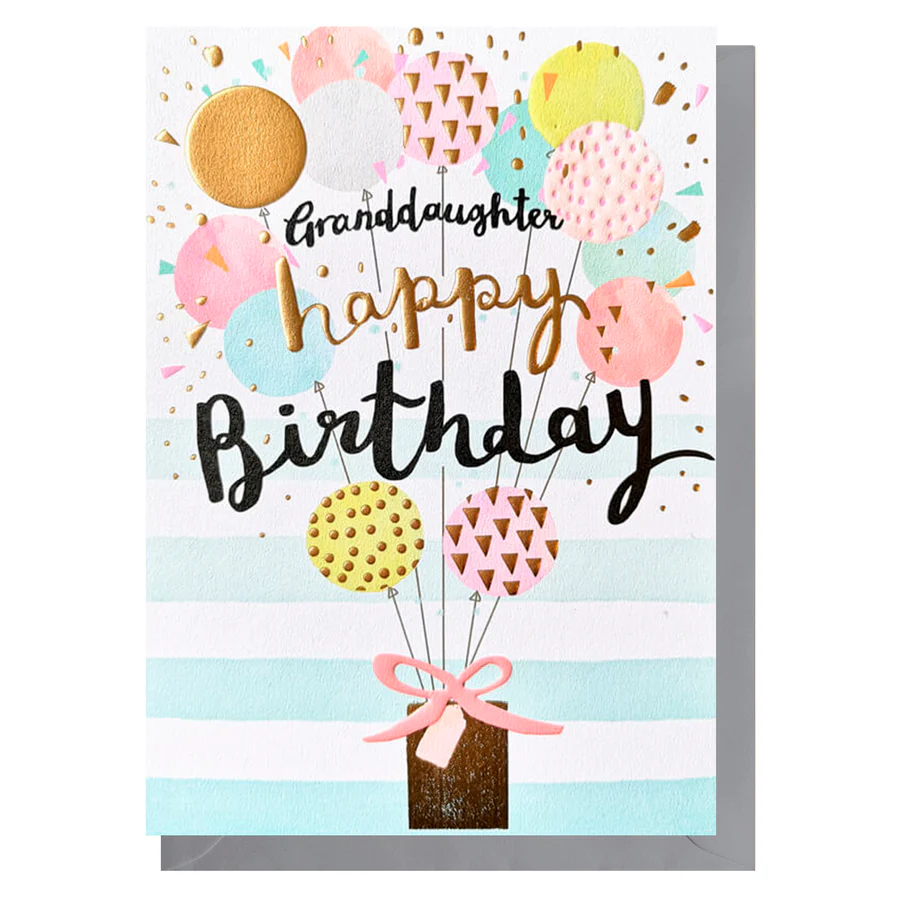 Stunning Balloon Granddaughter Birthday Card
