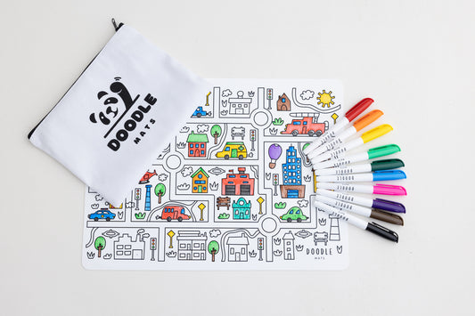 Toot Toot Doodle Mat - Reusable Colouring Mat