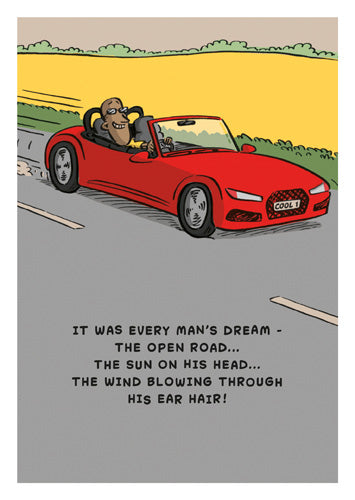 Man In Red Car Every Man's Dream