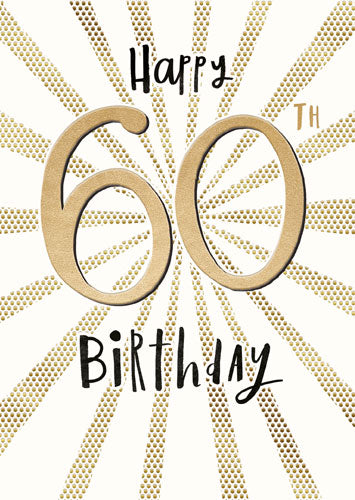 Happy 60th Birthday Gold Dots