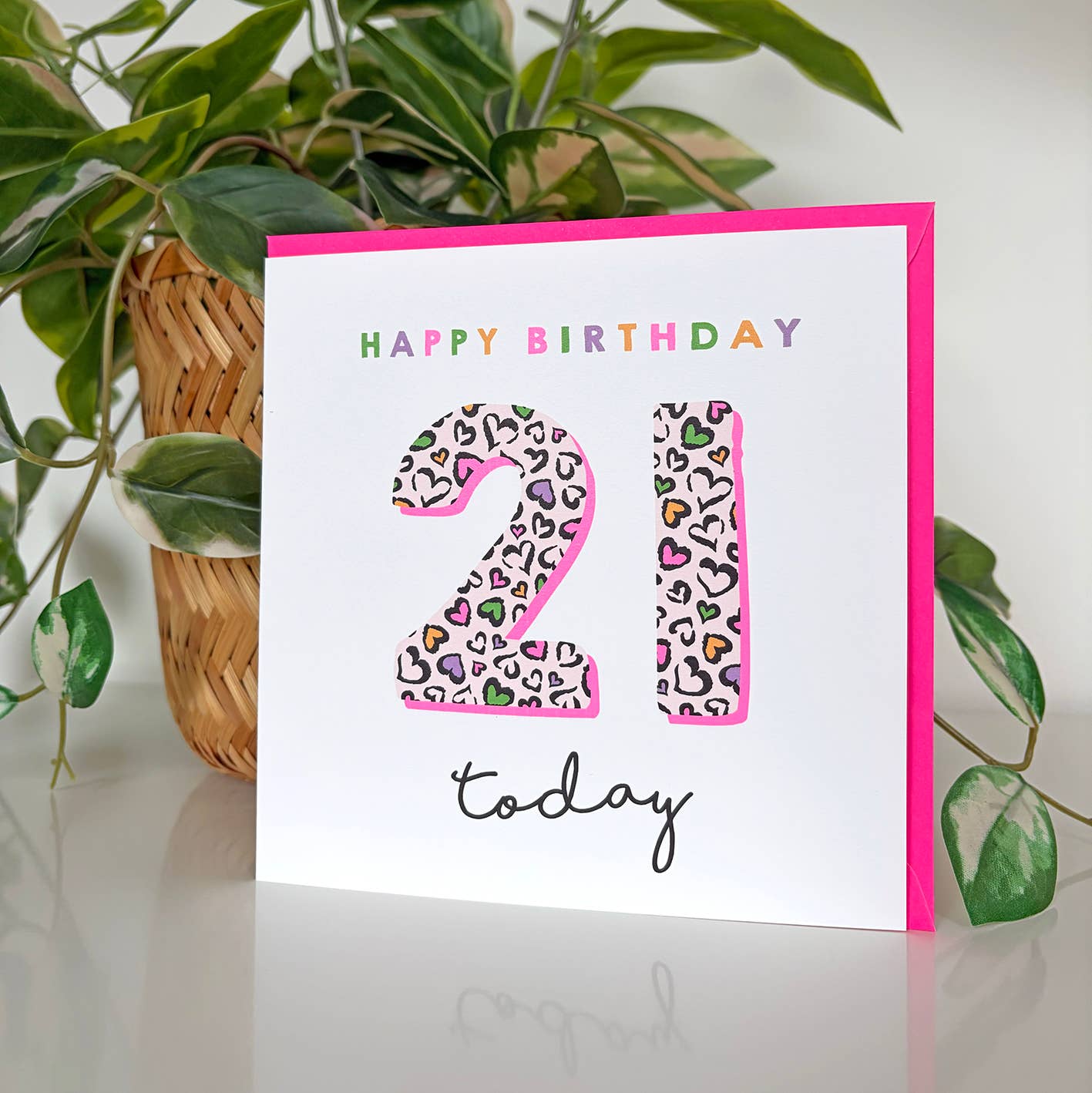 Leopard Love 21st Birthday Card