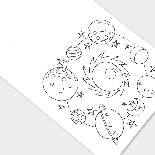 Children's 'To the Moon' Space Colouring Book