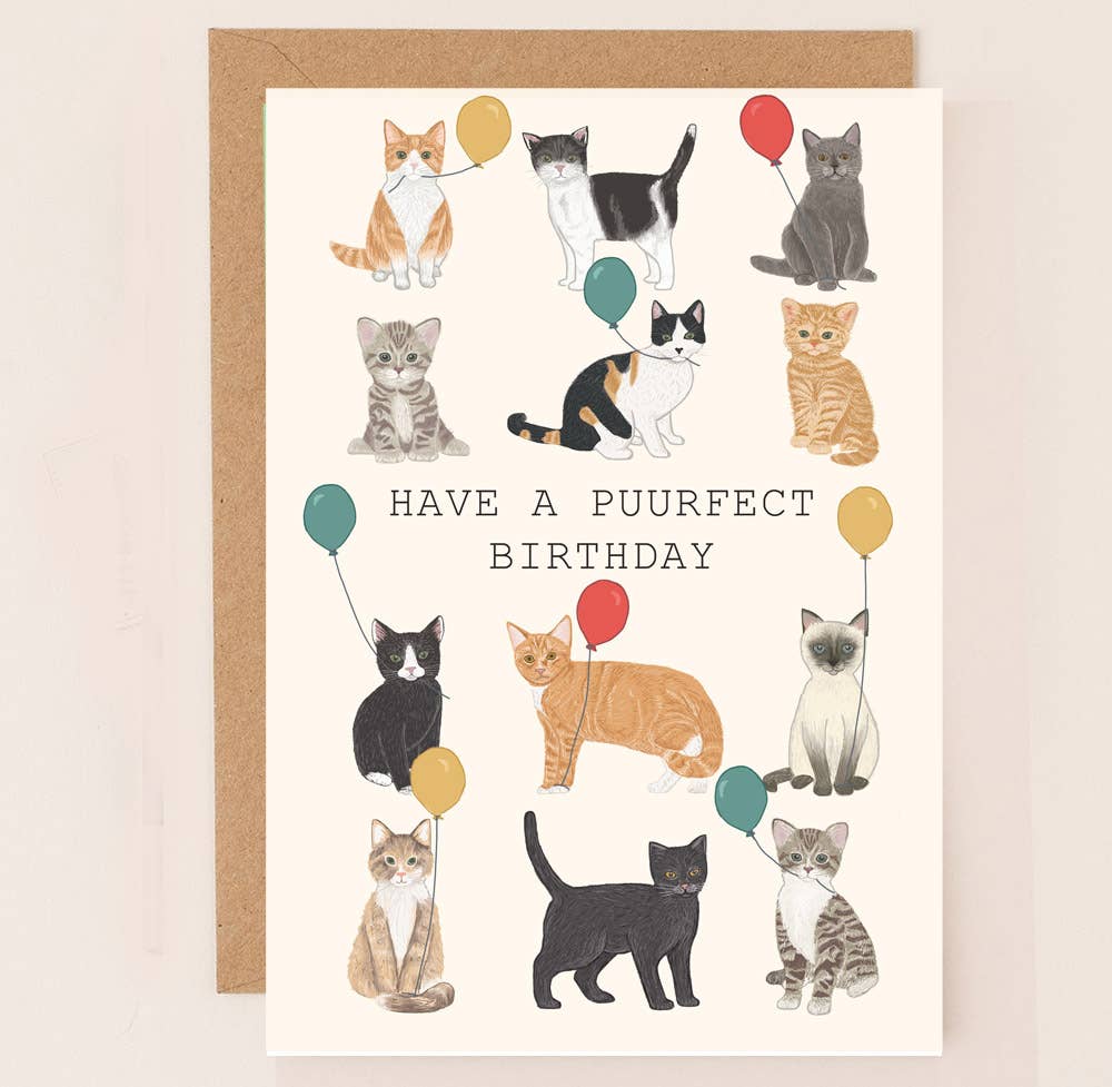 Birthday Multi Cat Breed Card