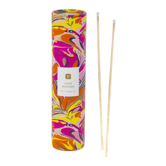 Tube of Long Matches - Two choices of colour - Blue or Pink Marble