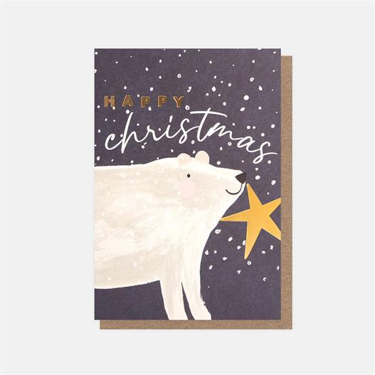 Polar Bear and Snow Small Christmas Cards Pack of 10