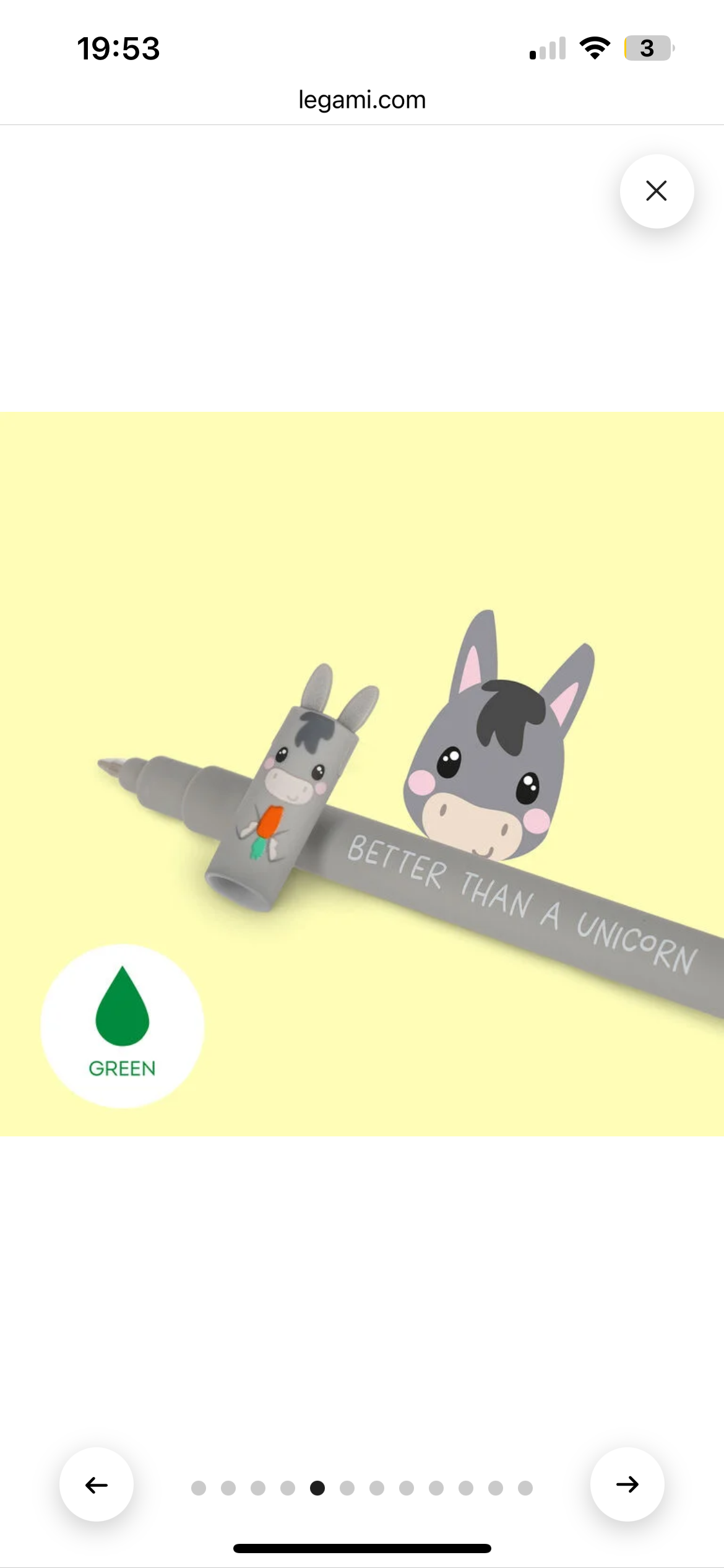 Legami Farm Sweet Erasable Gel Pens – Set of 4 (Cow, Pig, Donkey, Rooster)