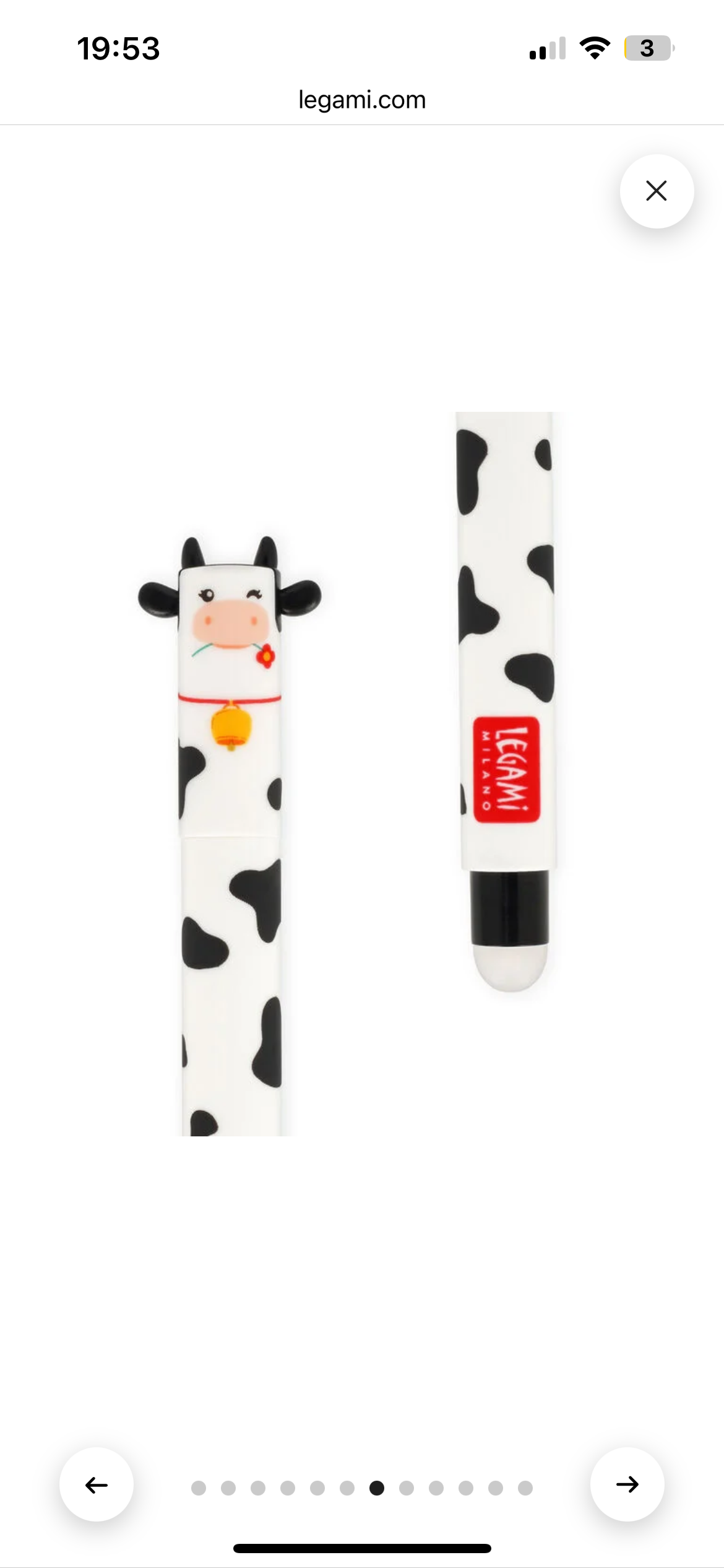 Legami Farm Sweet Erasable Gel Pens – Set of 4 (Cow, Pig, Donkey, Rooster)