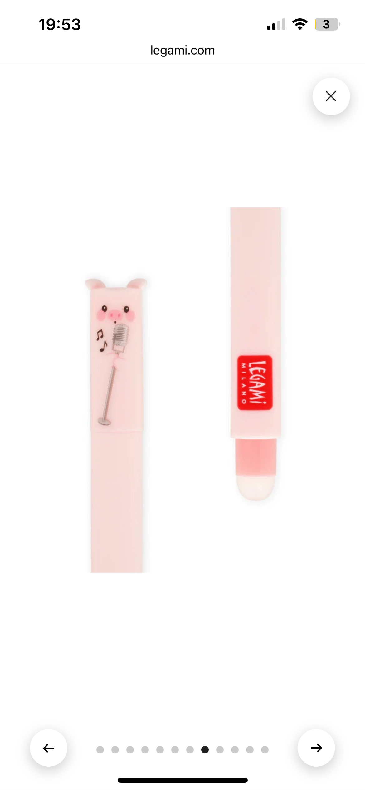 Legami Farm Sweet Erasable Gel Pens – Set of 4 (Cow, Pig, Donkey, Rooster)