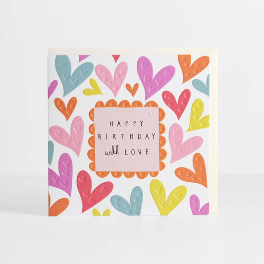 Beautiful Hearts Birthday Card