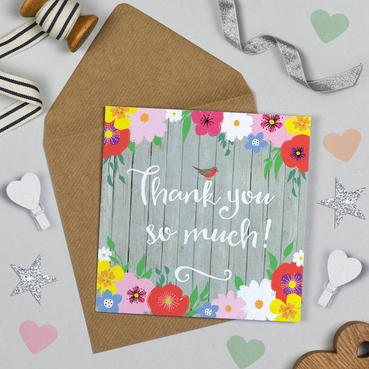 Sage Garden Thank You So Much Greeting Card