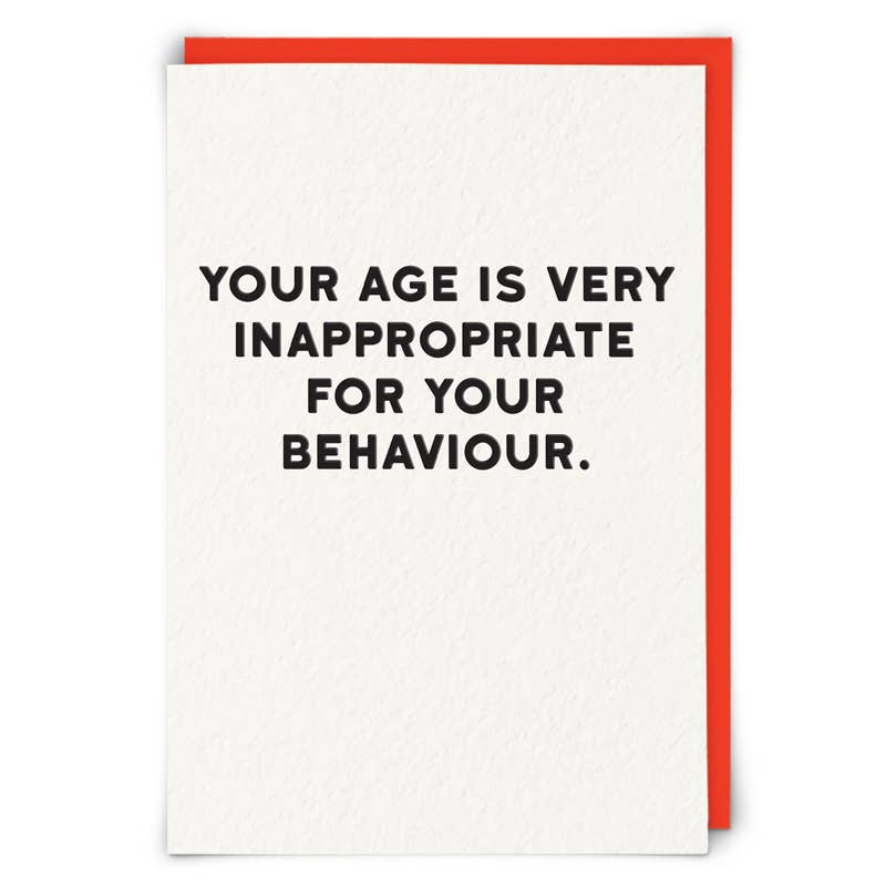 Inappropriate Behaviour Greeting Card