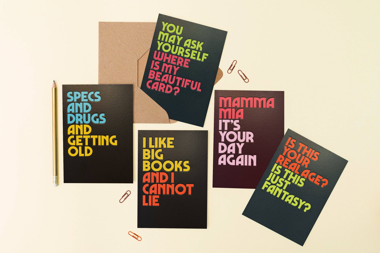 Specs and Drugs and Getting Old – Funny Twisted Lyrics Birthday Card