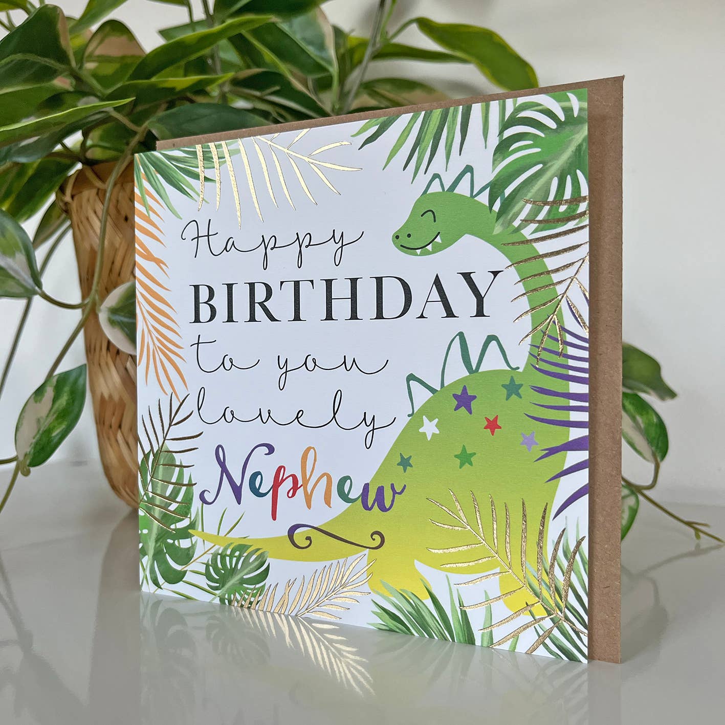 Dino Nephew Birthday Card
