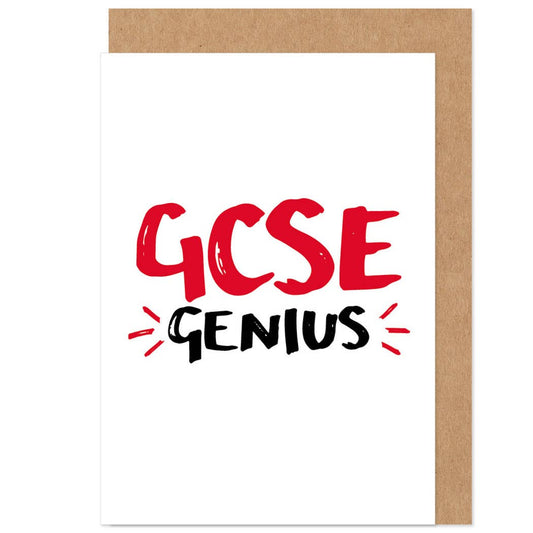 GCSE Genius Congratulations Exam Results Card