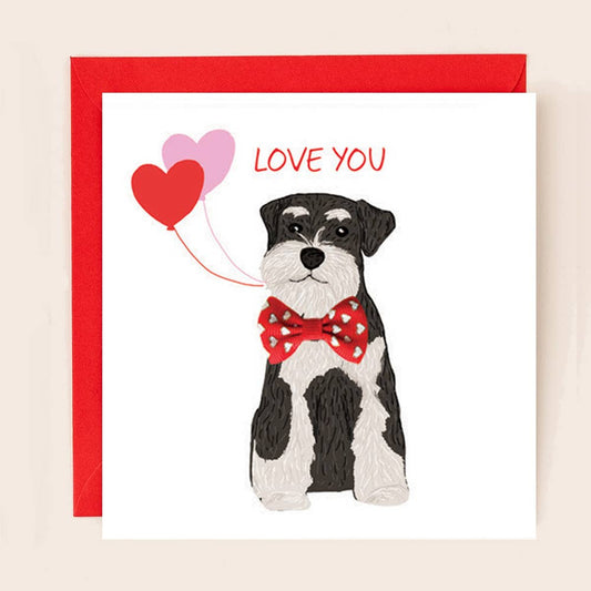Valentines Card Love You Schnauzer