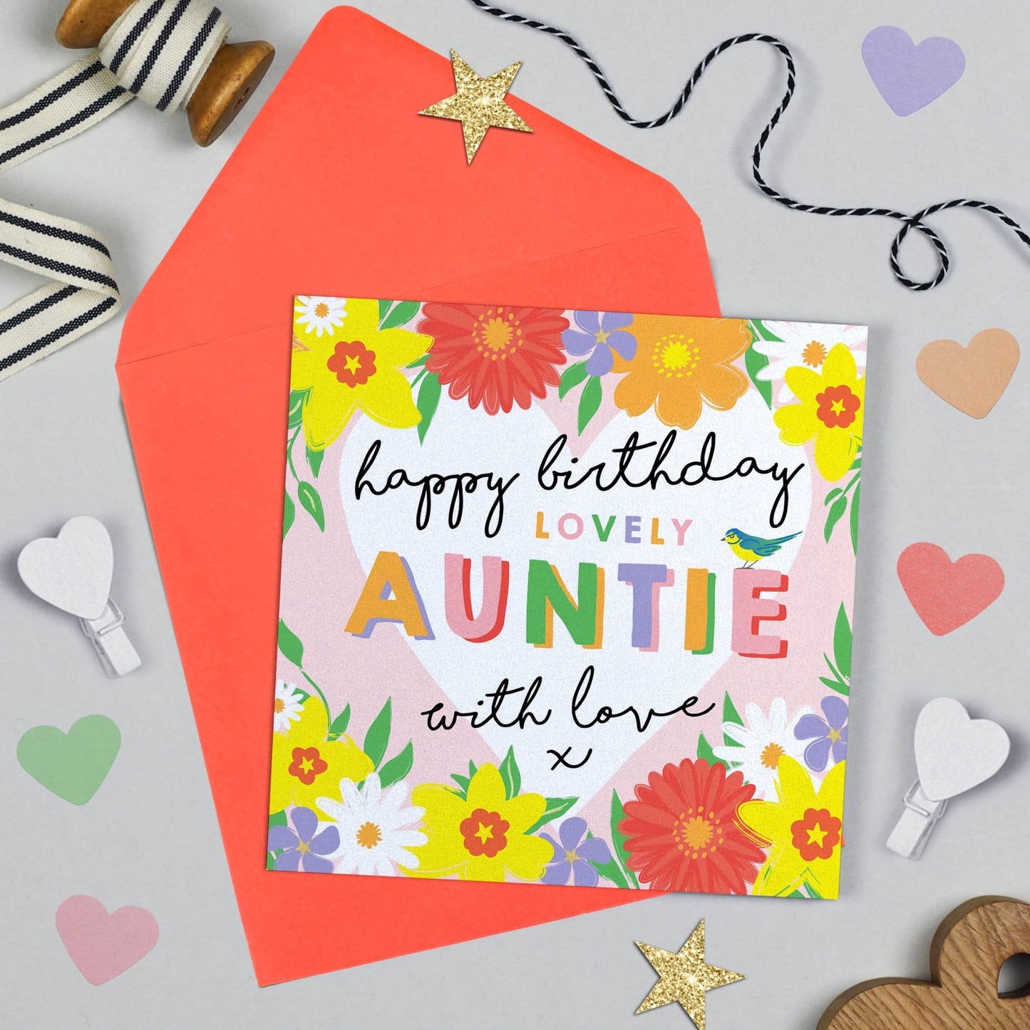 Celebration Happy Birthday Auntie Greeting Card