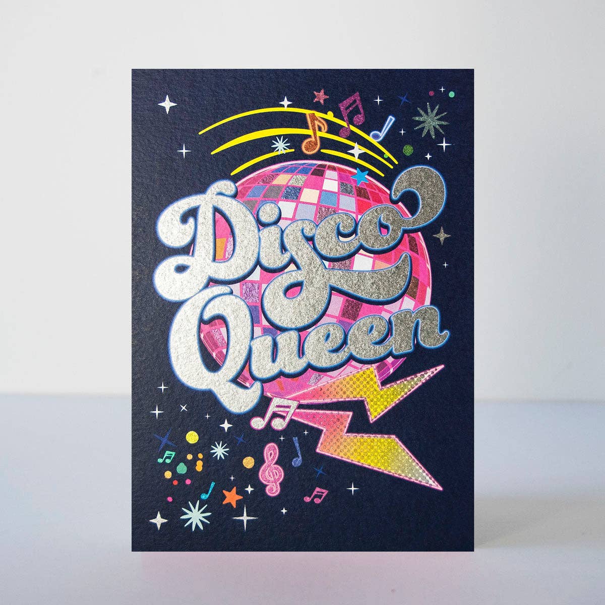 Cath Tate Sparkly Disco Queen Greeting Card