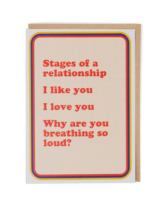 Cath Tate Stages of a Relationship Funny Anniversary & Valentine’s Card – Pina Colada Collection