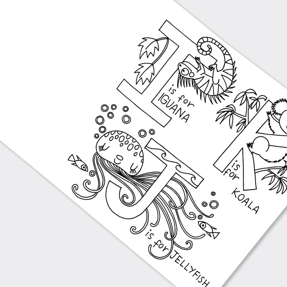 Children's Alphabet Colouring Book