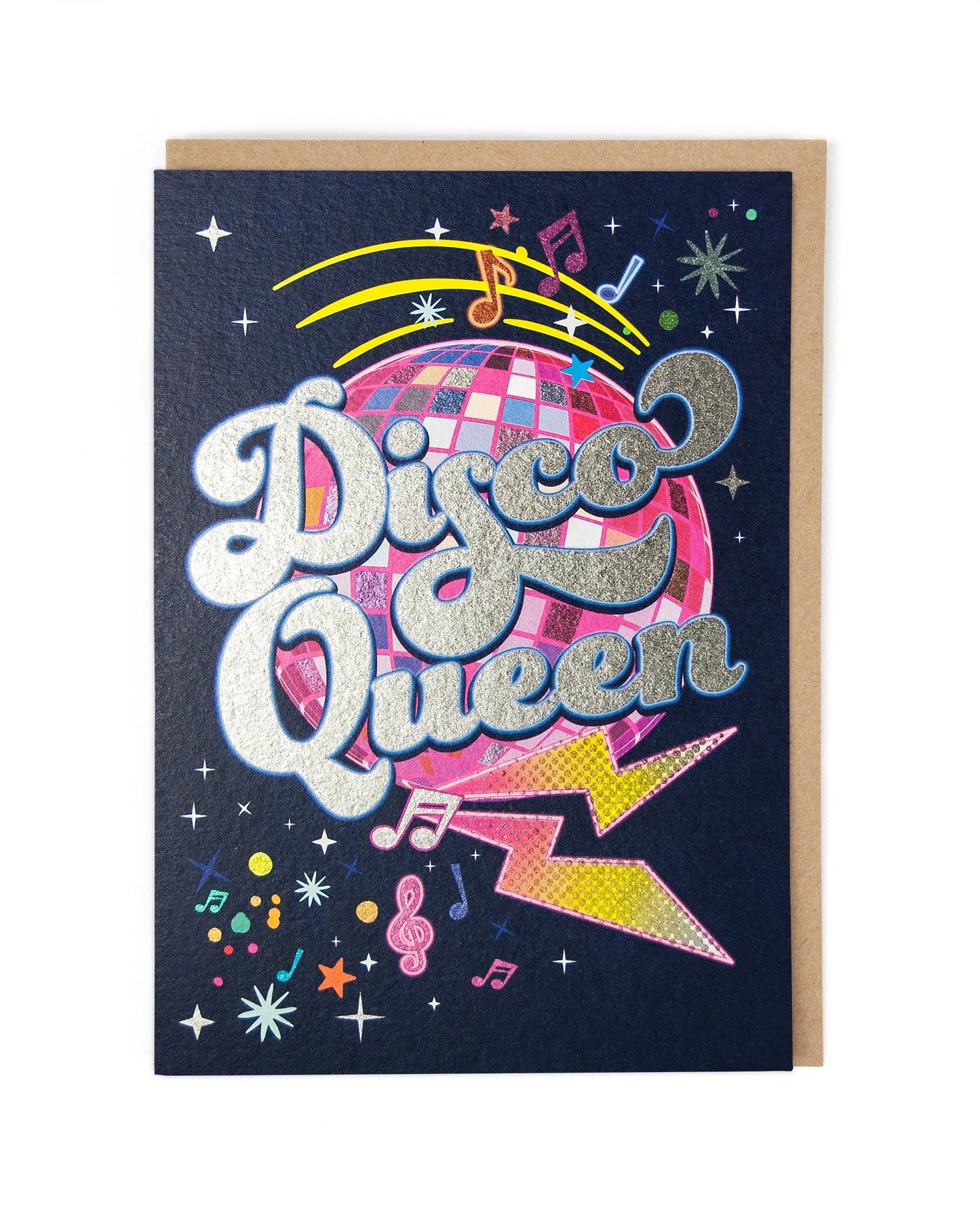 Cath Tate Sparkly Disco Queen Greeting Card