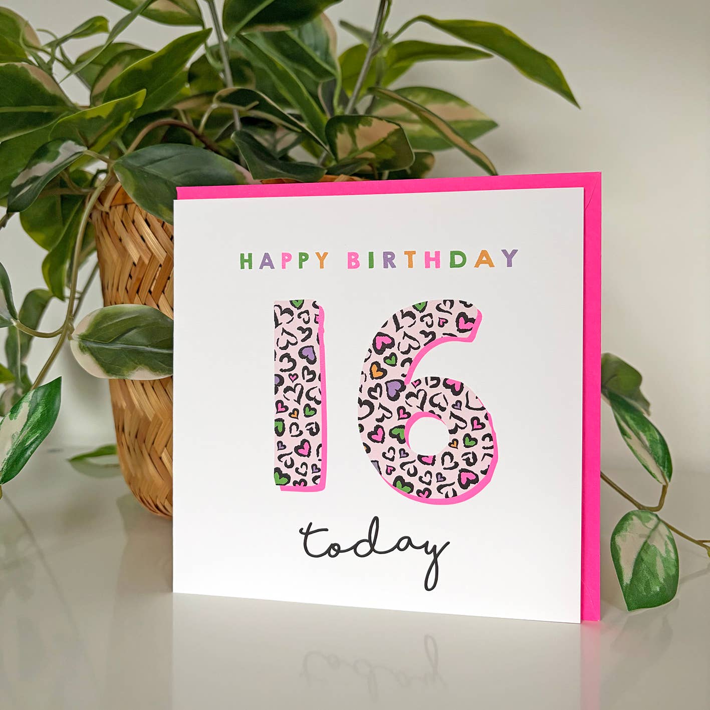 Leopard Love 16th Birthday Card